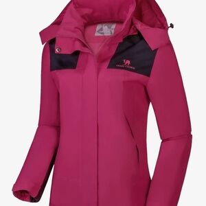 NEW CAMEL CROWN SPORTS XL Women’s Light weight Rain Jacket Waterproof Hooded